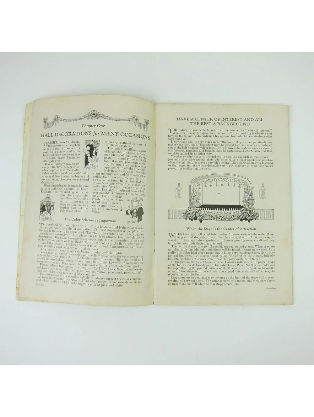 1927 Art Deco Dennison Booklet How to Decorate Halls Booths Automobiles Antique